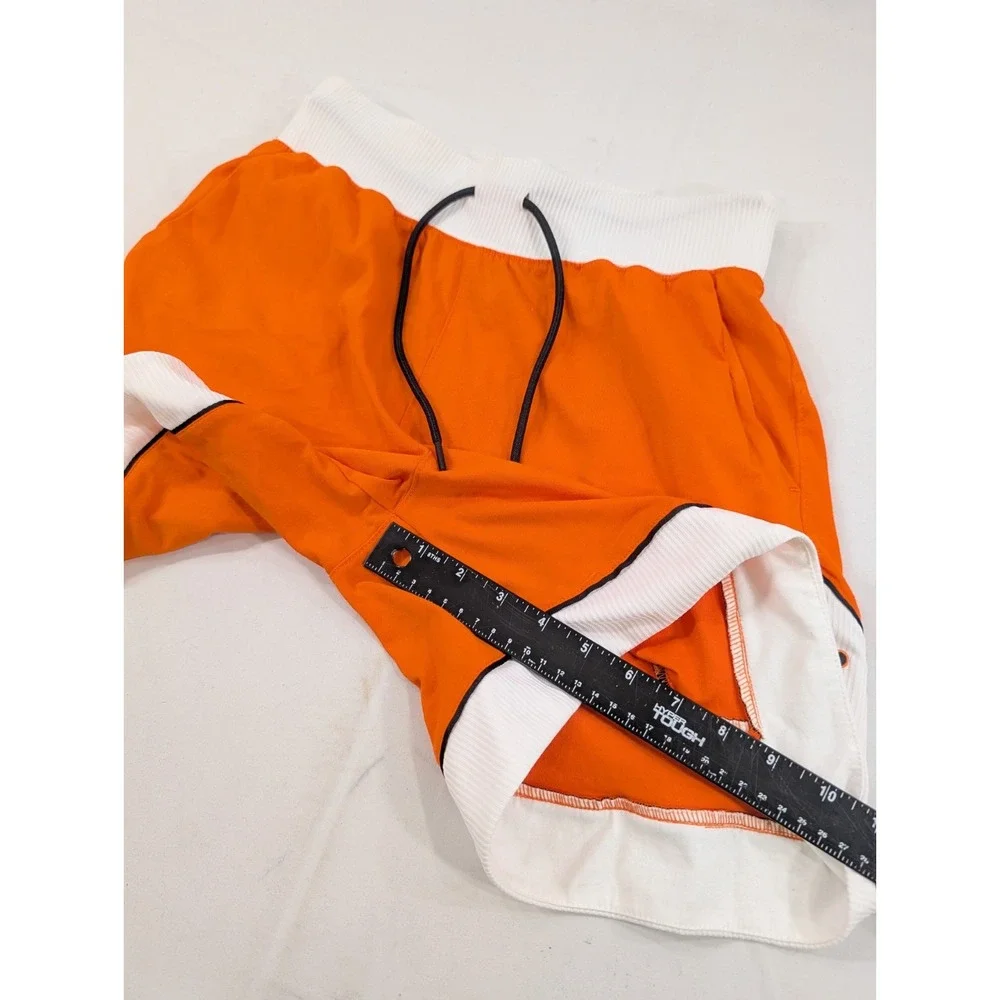 Jordan Jumpman Orange White Loose Fit Basketball Shorts‎ Dri-FIT Size Small